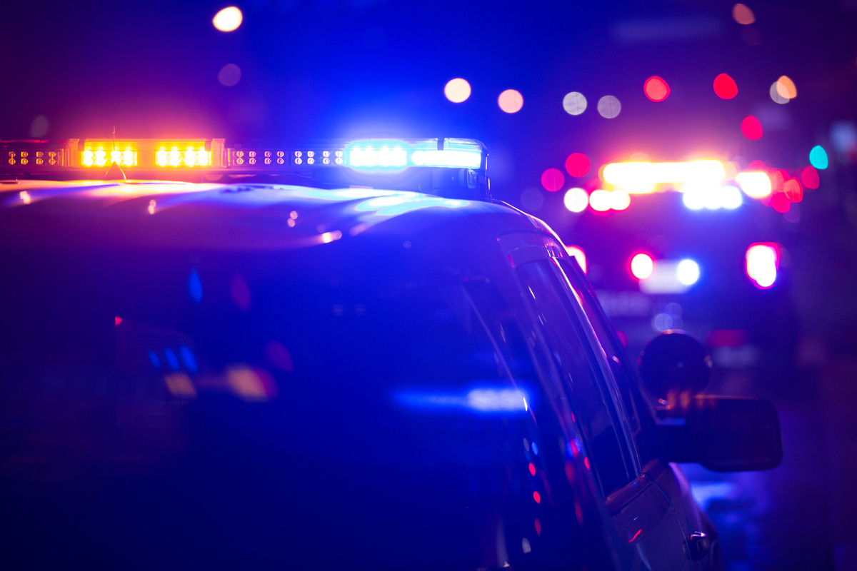 Police car with lights